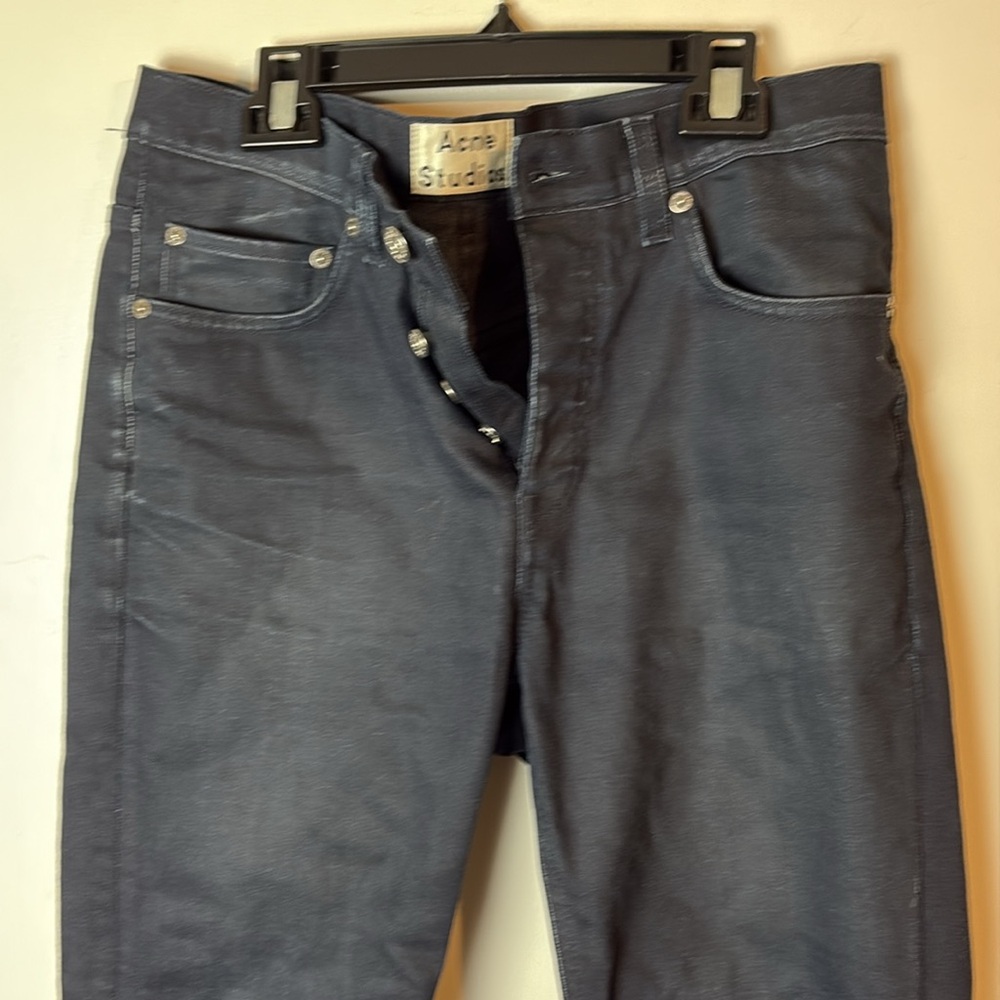ACNE STUDIOS Town Twilight black Button Fly Jeans 31 x 32